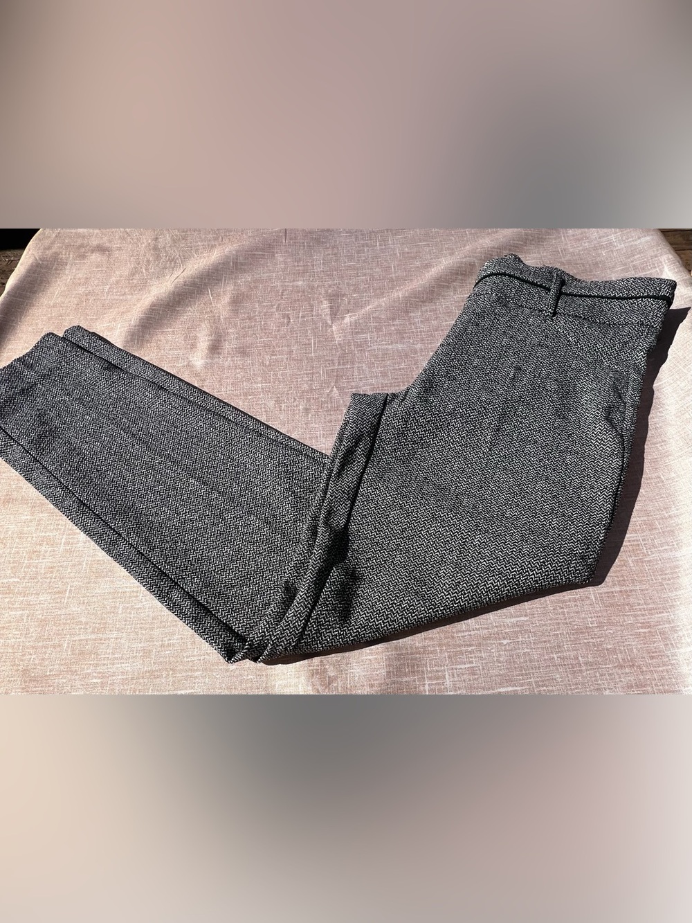 Zac & Rachel Black and White Patterned Trousers. Size 6.